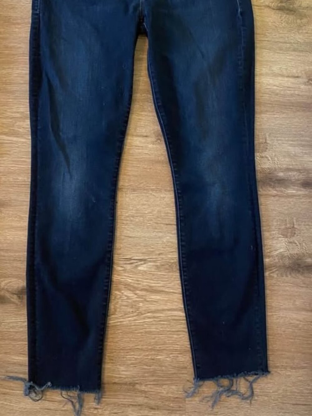 MOTHER Dark Indigo Cropped Ankle Jeans